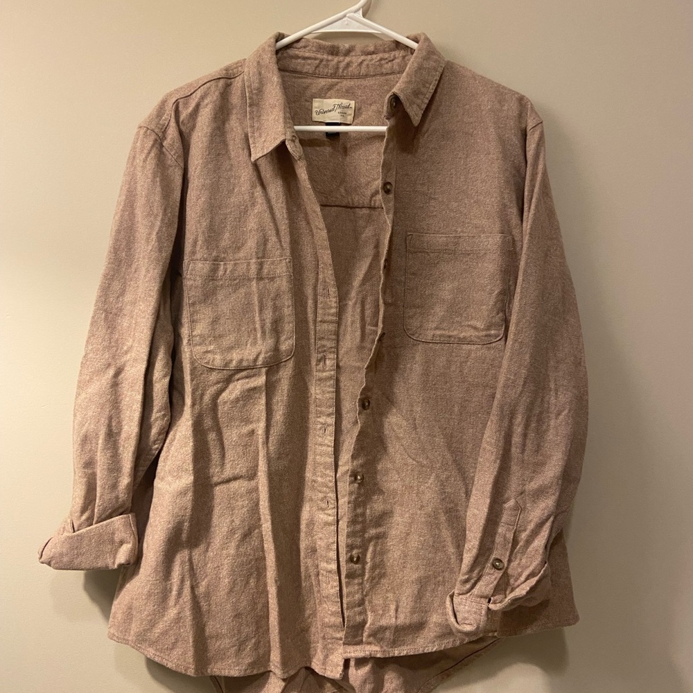 Mauve Womens Button Up